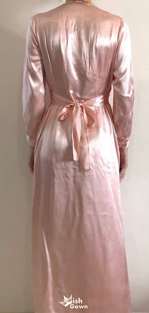 Casual Long Sleeves A-line Long Prom Dress Ideas, Evening Party Dresses,WGP1779