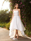 Charming Strapless Short Front Long Back Popular Bridal Long Wedding Dresses, WDH083