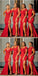 Unique Red Mermaid Sweetheart Sleeveless Side Slit Popular Cheap Maxi Long Wedding Guest Bridesmaid Dresses,WGM303