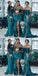 Mismatched Mermaid Sweetheart Sleeveless Side Slit Popular Cheap Maxi Long Wedding Guest Bridesmaid Dresses,WGM327