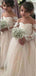 Lovely Full Sleeve Lace Applique Ball Gown Little Long Flower Girl Dresses, Wedding Flower Girl Dresses, FGD023