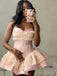 Sexy Strapless Corset Homecoming Dress Short  Ruffle A-Line Party Dress, EPT723