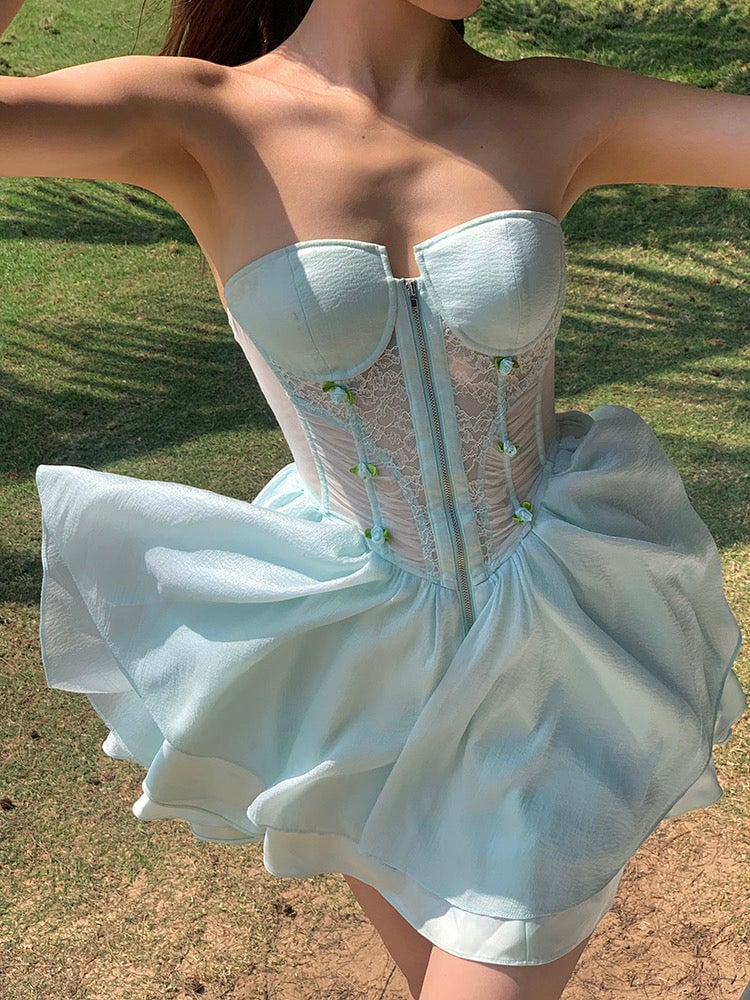 Elegant Blue Sweetheart A-Line Short Homecoming Dresses For Birthday Party, EPT712