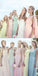 Junior Young Girls Simple Cheap Chiffon Convertible Mismatched Styles Different Colors Long Formal Bridesmaid Dresses for Wedding Party, WG148